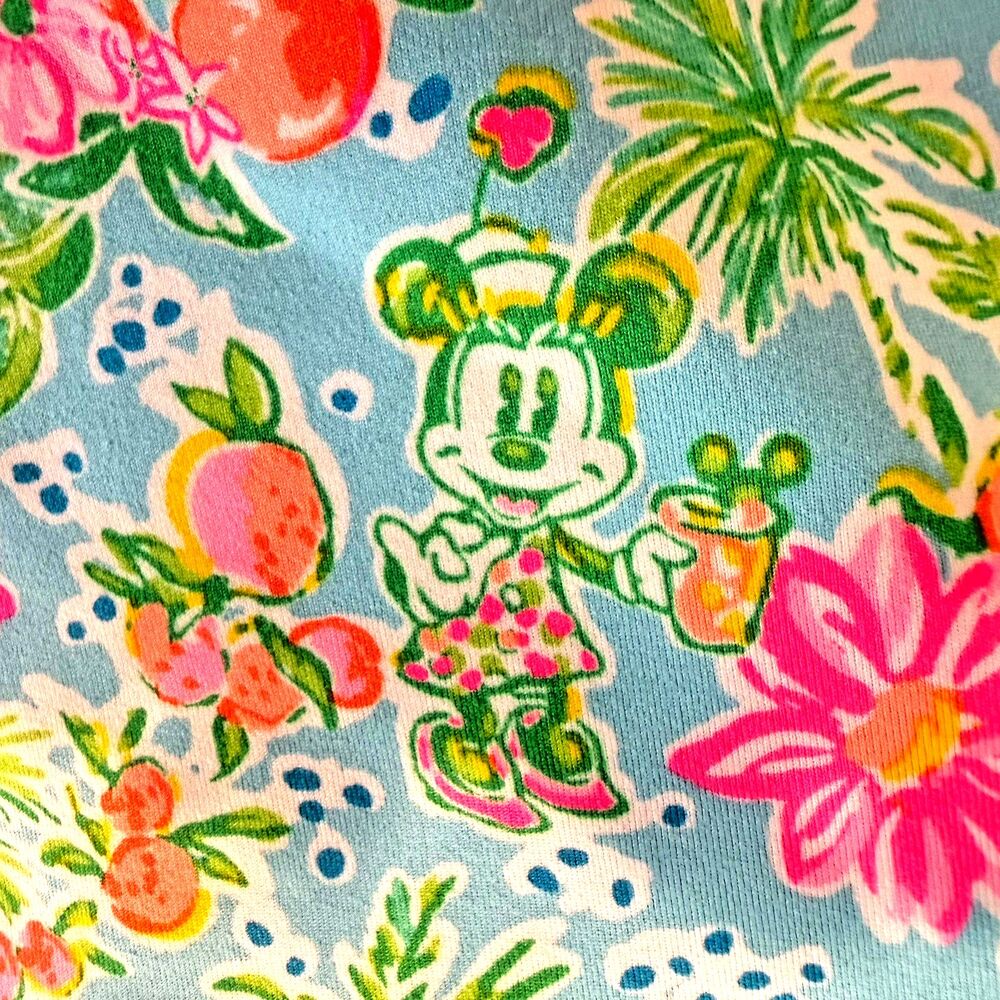 NWT Lilly Pulitzer x Disney Sz XXL Weekender Leggings Blue Ibiza Luxletic Crop - Picture 9 of 10
